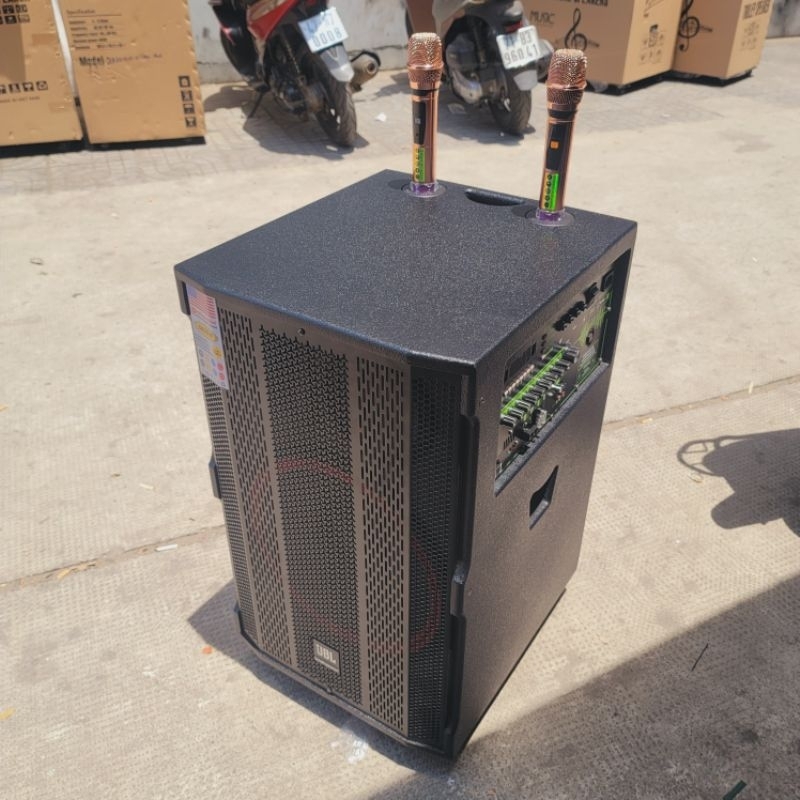 VỎ THÙNG LOA 4T 5T ĐƠN SƠN SẦN ĐẸP,  VÁN MDF 15MM ĐẰY ĐỦ PHỤ KIỆN LƯỚI HỌNG BÁNH XE KÍCH THƯỚC BO MẠCH 19×38