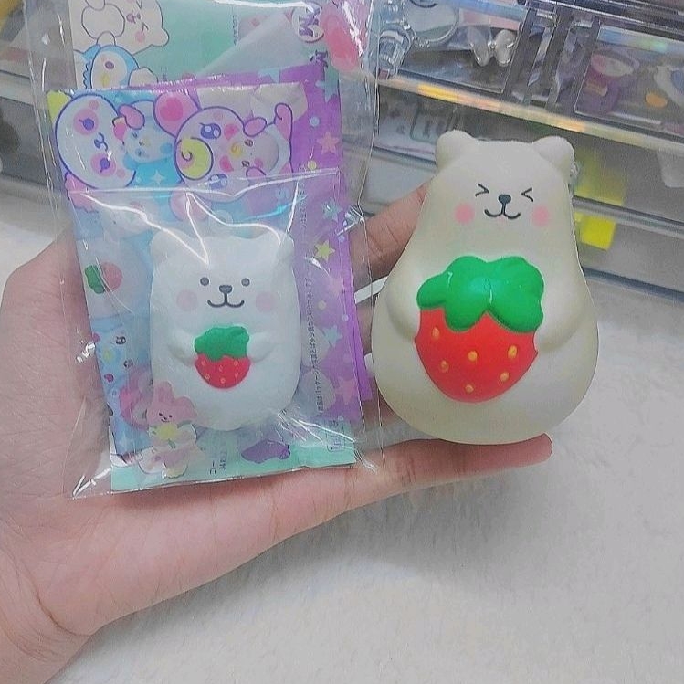 Squishy Gấu Dâu🍓(đọc kĩ mô tả)