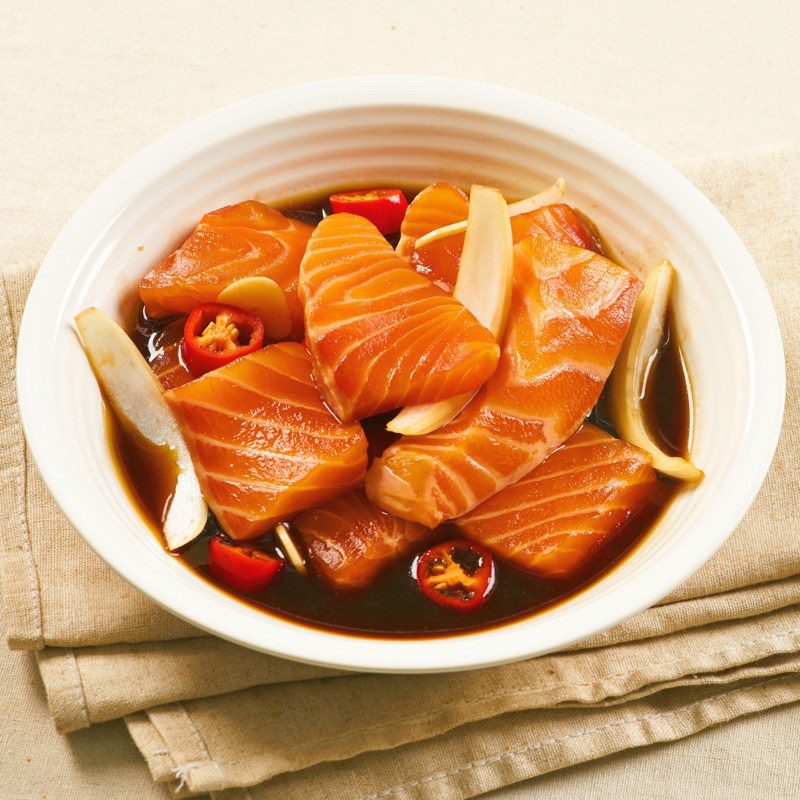 Cá hồi ngâm tương chuẩn Hàn - tặng các món Banchan Hàn Quốc - giao hoả tốc