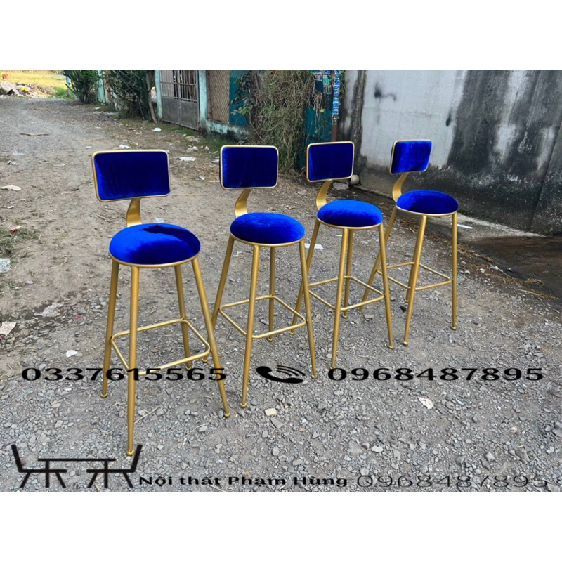 Ghế bar khung sắt mặt nệm cho quán cafe,beer club