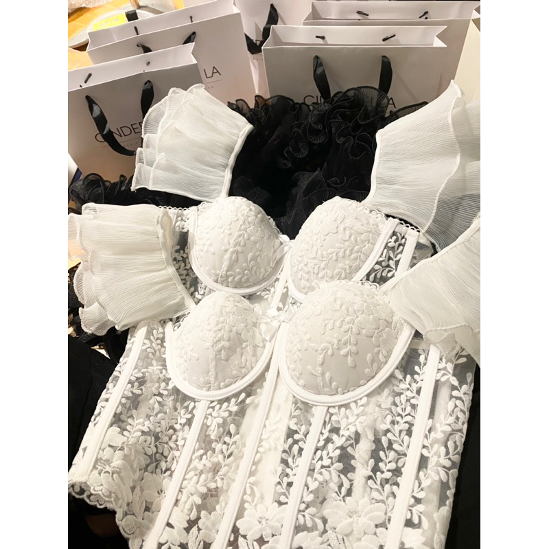 ÁO CORSET REN THÊU HOA THIẾT KẾ , ÁO NGỰC CÓ NẸP CAO CẤP