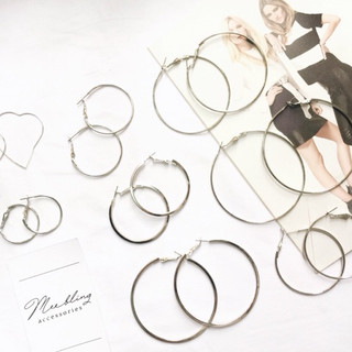 MEE BLING ♡  Khuyên tai tròn Hoop Earrings E3013