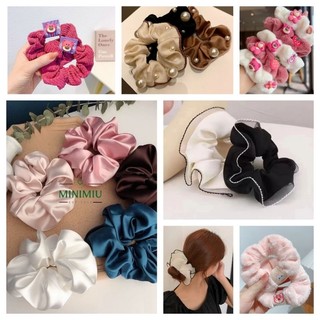 Scrunchies Cột tóc, buộc tóc vải, voan phi Bóng nhiều màu sắc