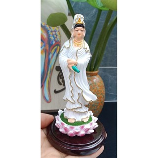 Tượng mẹ quan âm bồ tát vẽ thủ công cao 13cm
