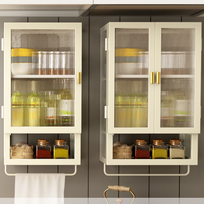 Kệ Nhà Bếp Đa Năng Thông Minh Kệ Vi Sóng, Chống Bụi，Tủ lưu trữ nhà bếp acrylic ，Tủ treo tường nhà bếp Tủ chống nước nhà tắm Tủ đựng gia vị chống bụi Giá treo tường cho tủ đựng đồ treo tường
