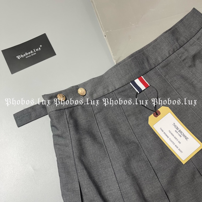 [Hight Quality] Chân Váy Dài Pleated Skirt Thom Browne Xám - Ảnh Thật Shop Tự Chụp