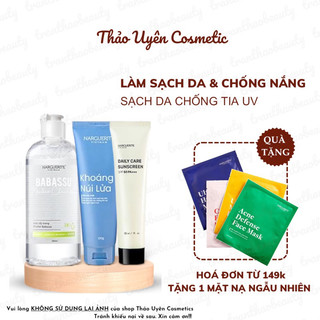Combo chống nắng làm sạch da narguerite ngăn ngừa mụn chống tia uv