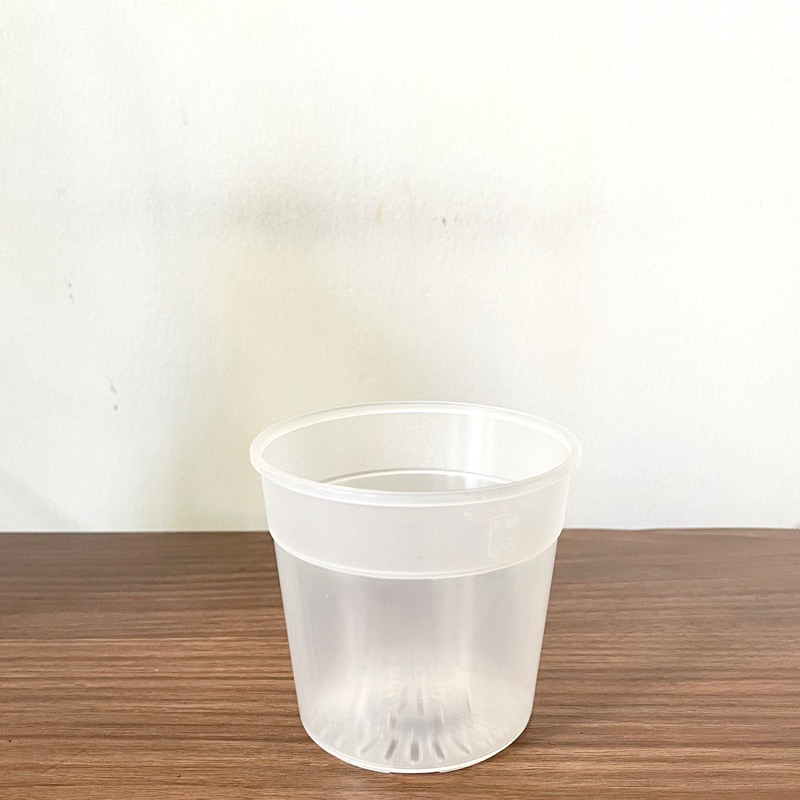 Chậu nhựa cứng trồng cây màu trắng có nhiều lỗ thoát nước loại tốt