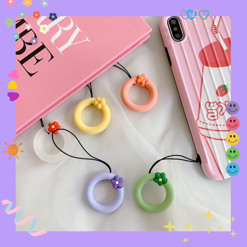 Nhẫn đeo ngón tay giữ điện thoại dạng tròn 🌼 & trái tim 💓