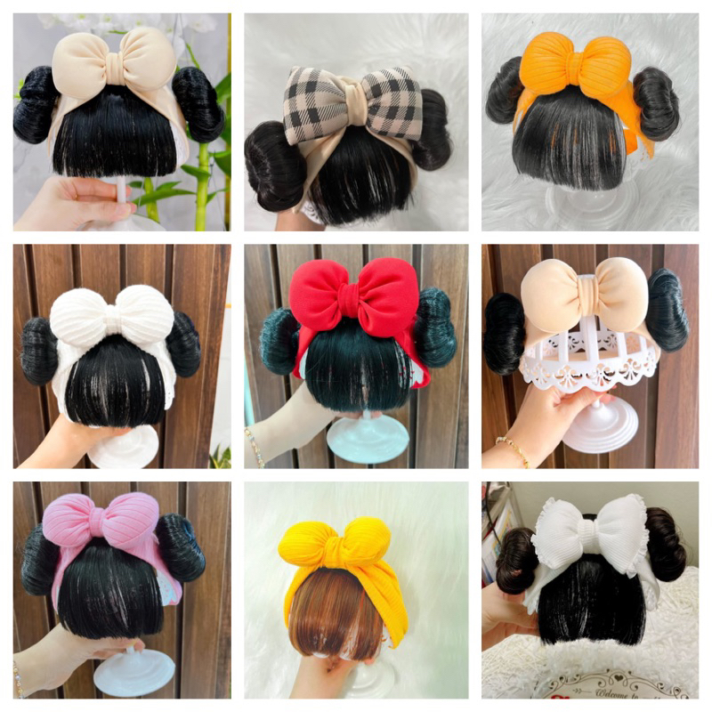 Turban tóc giả cho bé gái, băng đô tóc giả cho bé yêu