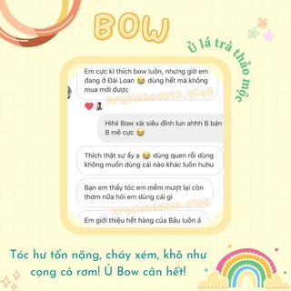 Ủ TÓC BOW (kem ủ hấp/xả lá trà thảo mộc, KHÔNG SILICONE) _ Bow Hair Mask