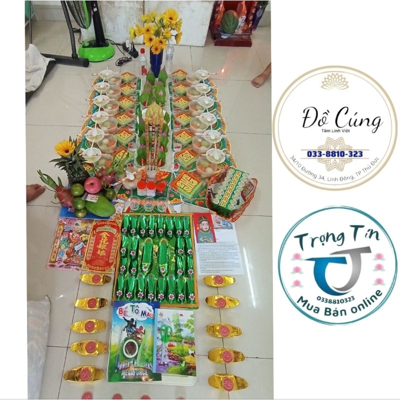 Bộ Đôi Đũa Hoa Cúng Mụ Đầy Tháng, Thôi Nôi