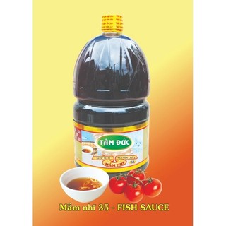 Nước mắm nhĩ tâm đức 35⁰ đạm can 2 lít.