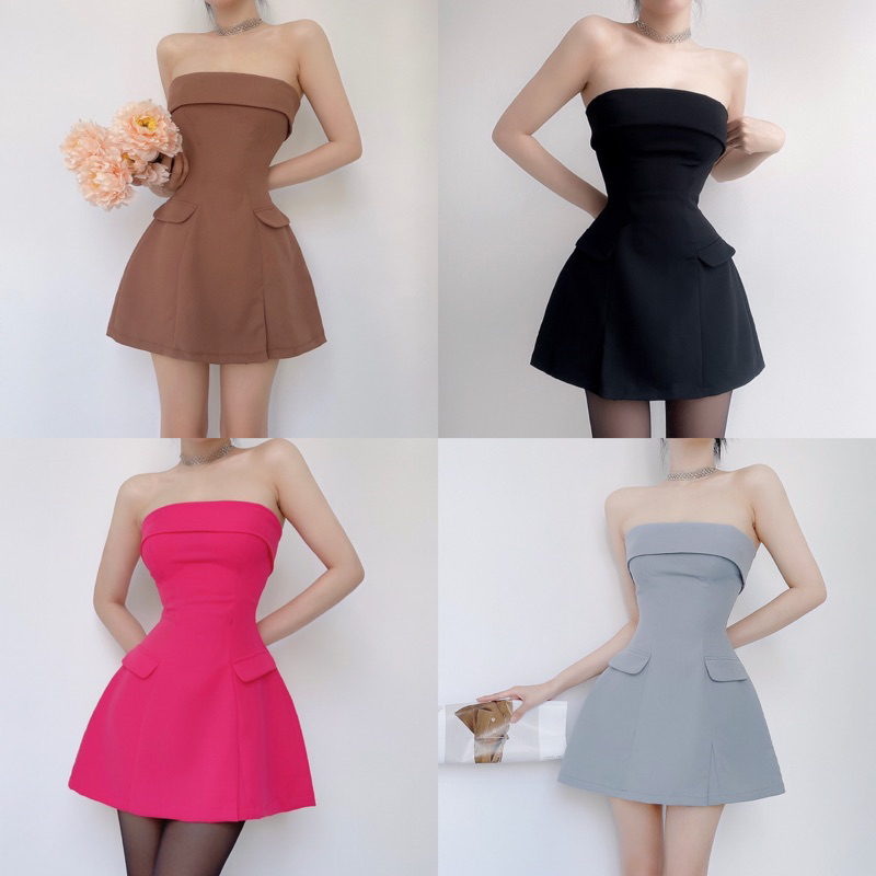 Đầm Xoè Cúp Ngực Lật Lai Xinh Xắn