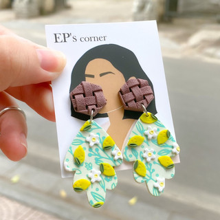 Khuyên tai đất sét nung Polymer Clay (Fruity)