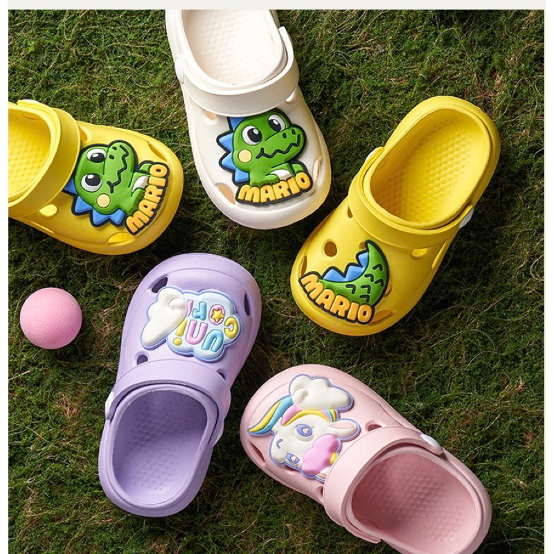 Dép sục trẻ em Mario Unicorn 7877 siêu mềm hàng Quảng Châu cho bé trai bé gái