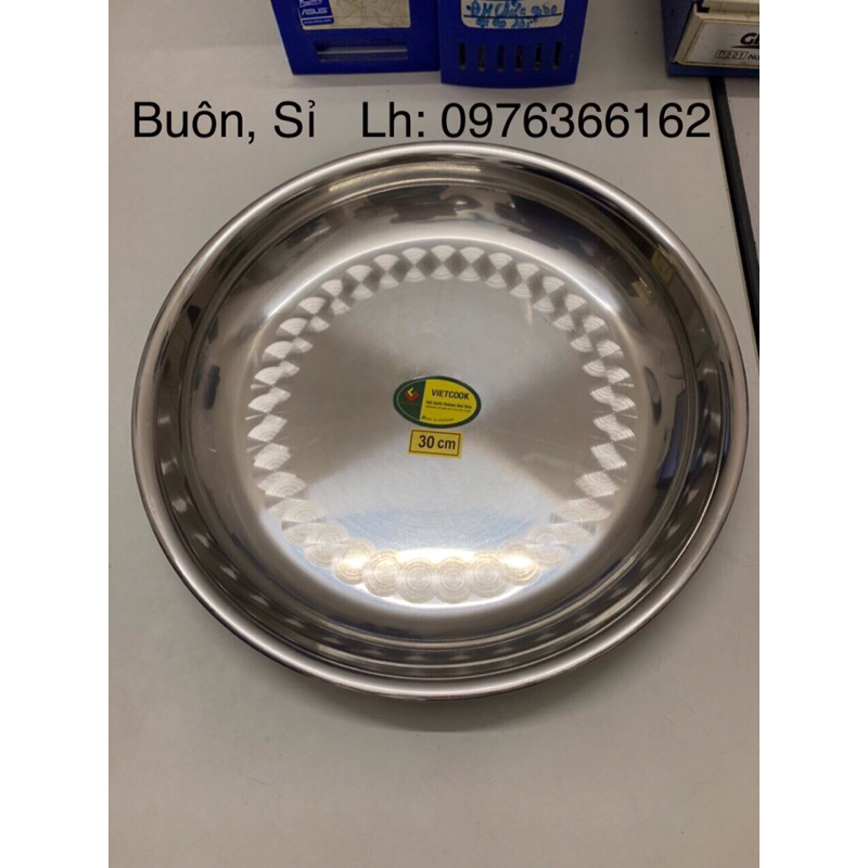 Khay( Đĩa Tròn ) inox Vietcook Sezi( 20, 22, 24, 26, 28, 30cm)