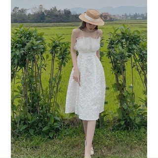 Váy Đi Tiệc, Đầm Đi Tiệc 2 Dây  Chất Xốp.