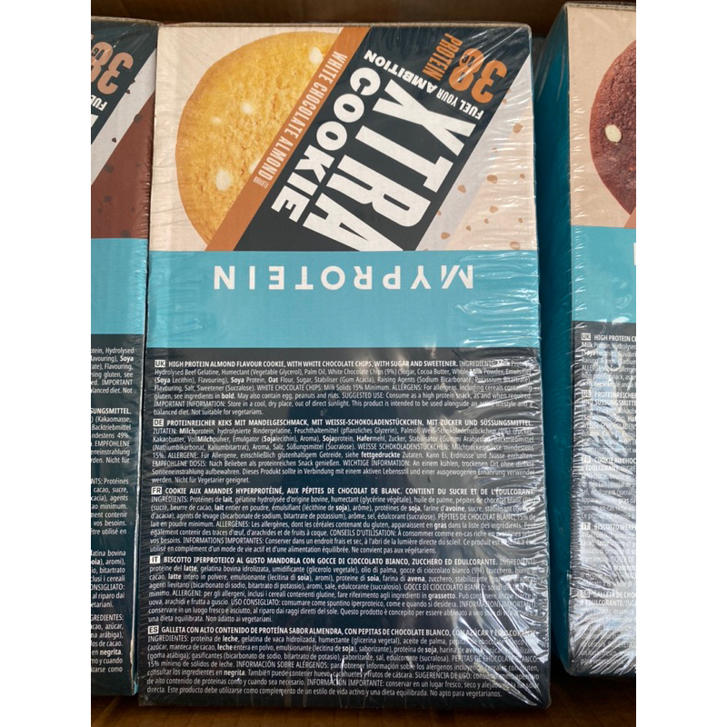 Thanh bánh protein bar năng lượng hộp 12 cái  XTRA COOKIE hàm lương protein cao từ thương hiệu MYPROTEIN