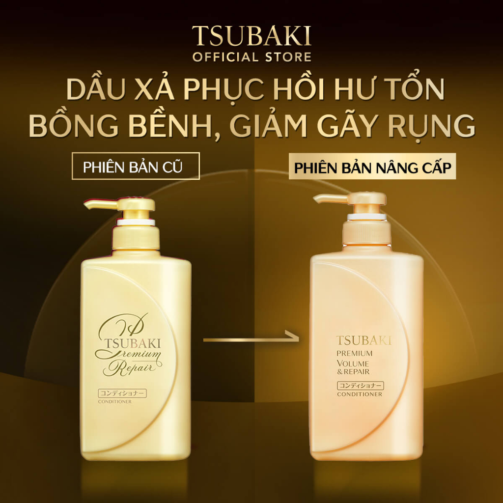 [COSTBK159 GIẢM 30K ĐƠN 299K] Dầu xả Phục hồi ngăn rụng tóc Premium Repair Tsubaki (490ml/chai)