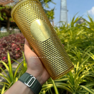[Chính hãng] Ly Cold Cup Starbucks Studded Bling Gold 710ml