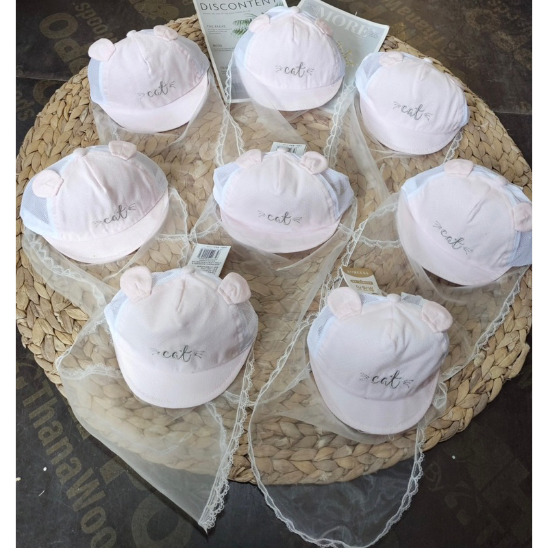 Mũ Cho Bé Sơ Sinh Có Khăn Voan Che Mặt