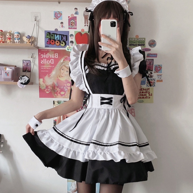 [SẴN] MAID ĐEN CUTE KÈM PHỤ KIỆN | BigBuy360 - bigbuy360.vn