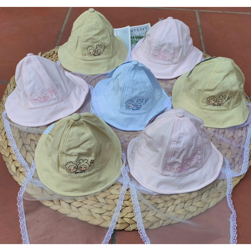 Mũ Cho Bé Sơ Sinh Có Khăn Voan Che Mặt