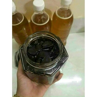 Gừng đen ngâm mật ong,ngải tím ngâm mật ong rừng nguyên chất lọ 500ml