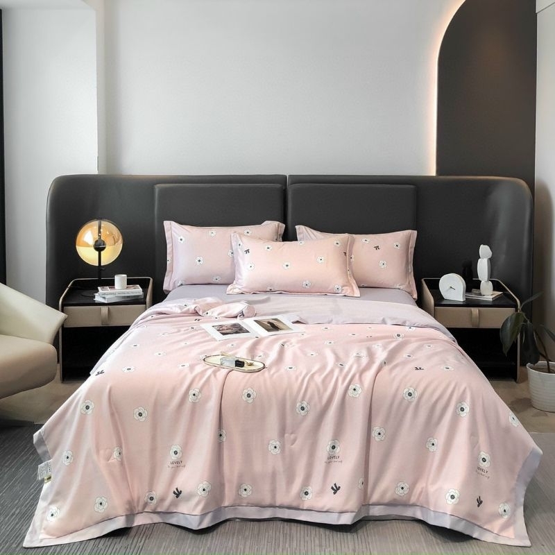 BỘ CHĂN GA GÔI LỤA THÁI CAO CẤP- Chăn ga Hè 2023