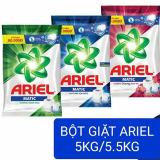 Bột giặt ariel matic 5,5kg hương nắng mai.