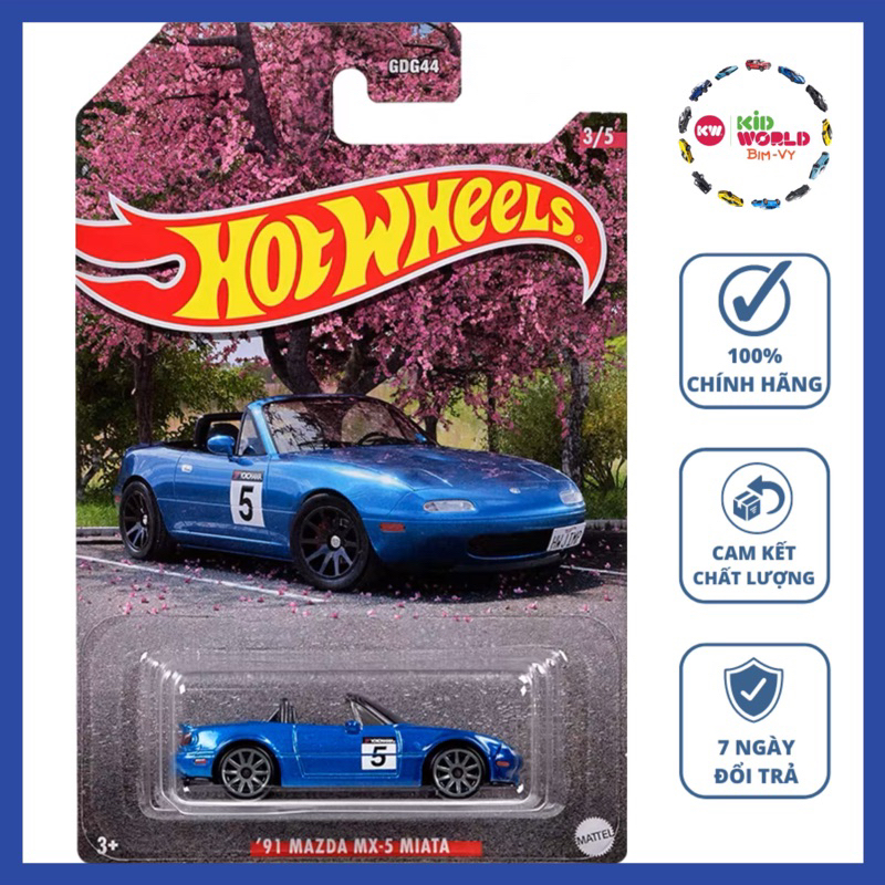 Xe mô hình Hot Wheels Themed Automotive Assortment Series '91 Mazda MX-5 Miata HLK17.