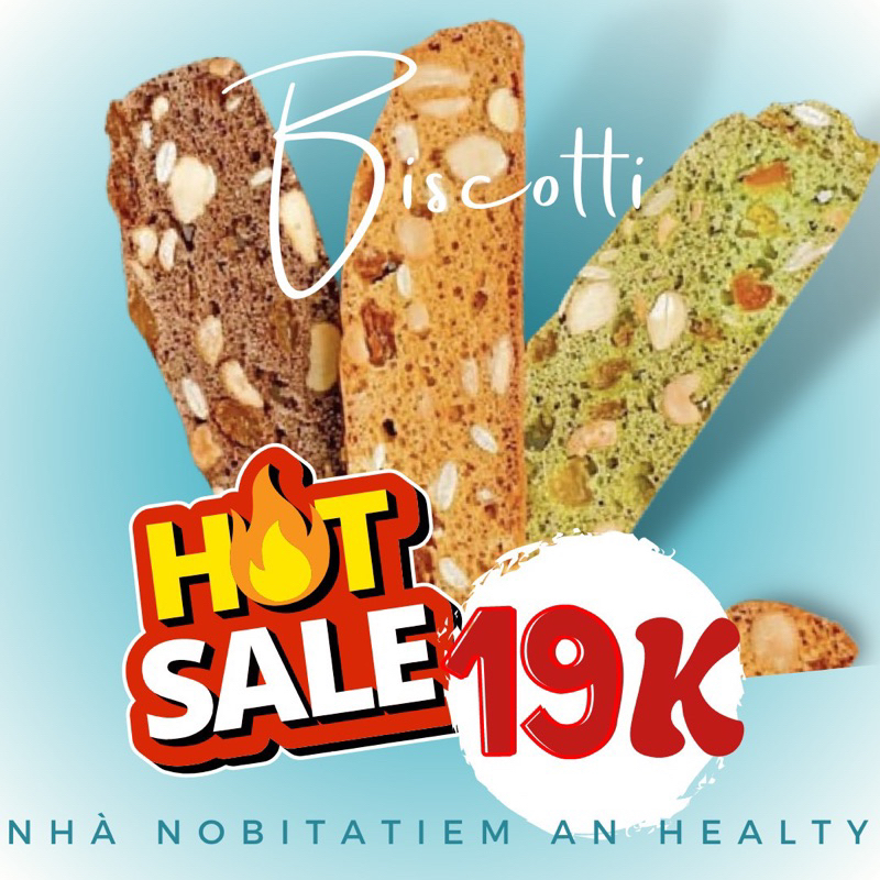 Bánh biscotti cao cấp Nhà Nobita 50GR - 100 % nguyên cám không đường