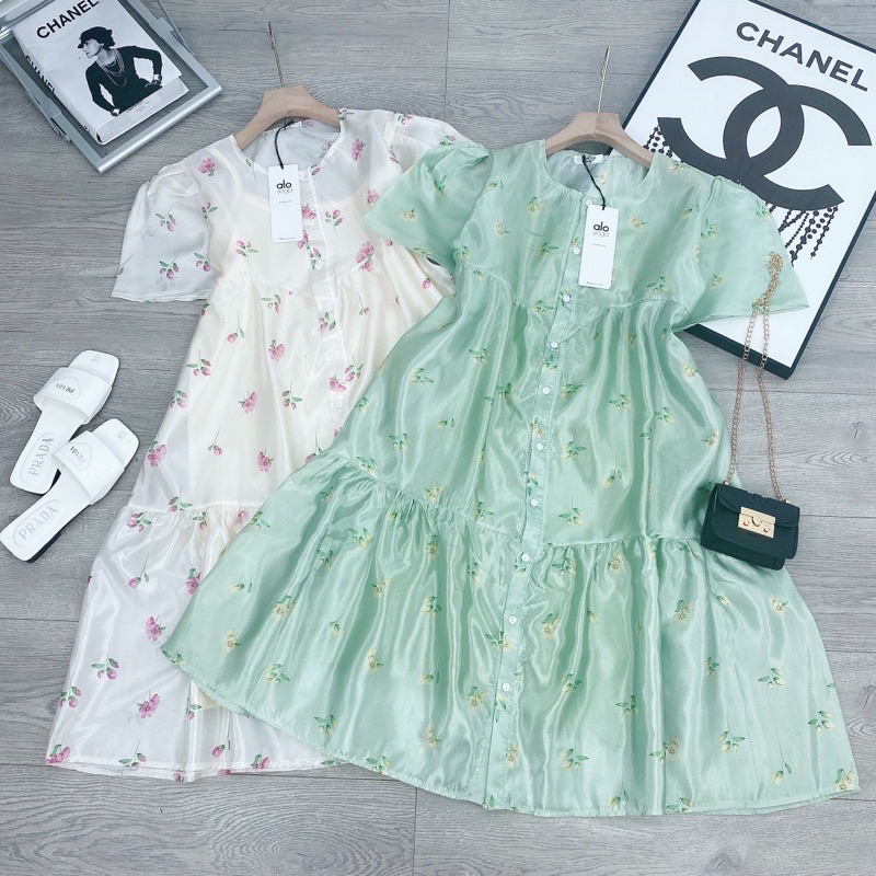 Váy Bầu hoa thiết kế đuôi cá tơ mềm 2 lớp, siêu sang chảnh, xinh nhẹ nhàng cho mẹ - VH62