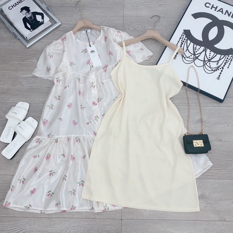 Váy Bầu hoa thiết kế đuôi cá tơ mềm 2 lớp, siêu sang chảnh, xinh nhẹ nhàng cho mẹ - VH62