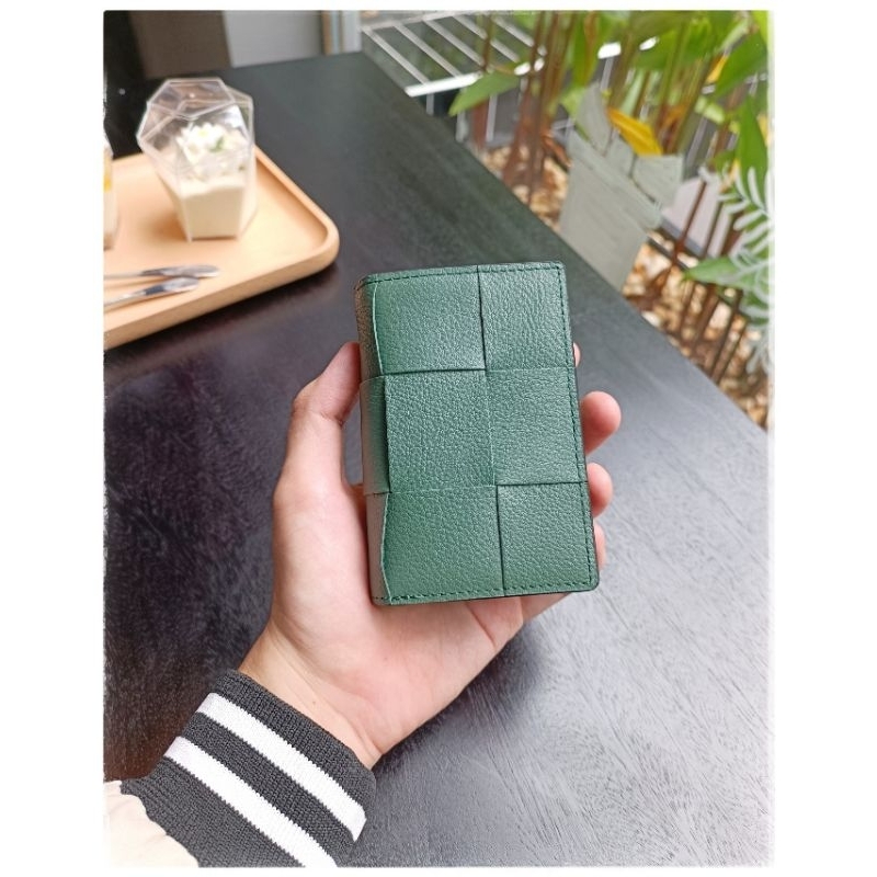 Ví hộp đan tay da thật - Chế tác độc quyền tại Hoahandmads