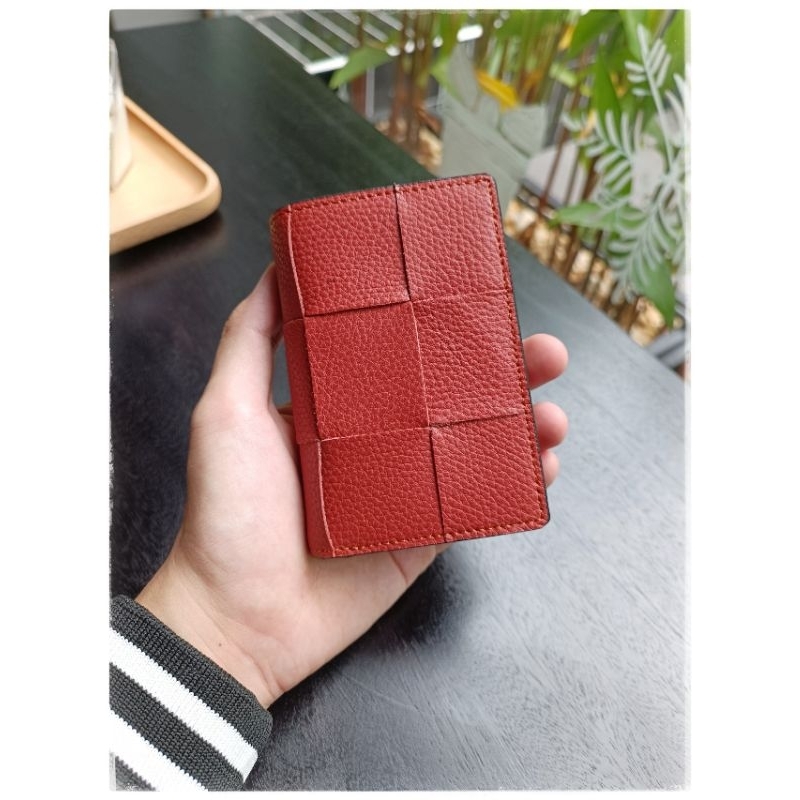 Ví hộp đan tay da thật - Chế tác độc quyền tại Hoahandmads