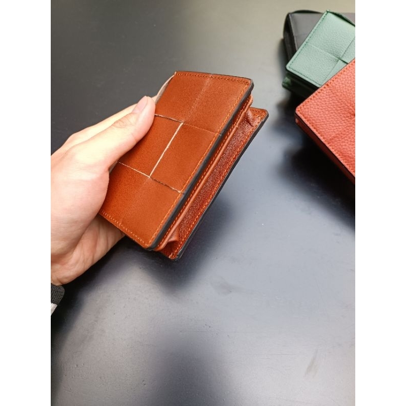Ví hộp đan tay da thật - Chế tác độc quyền tại Hoahandmads