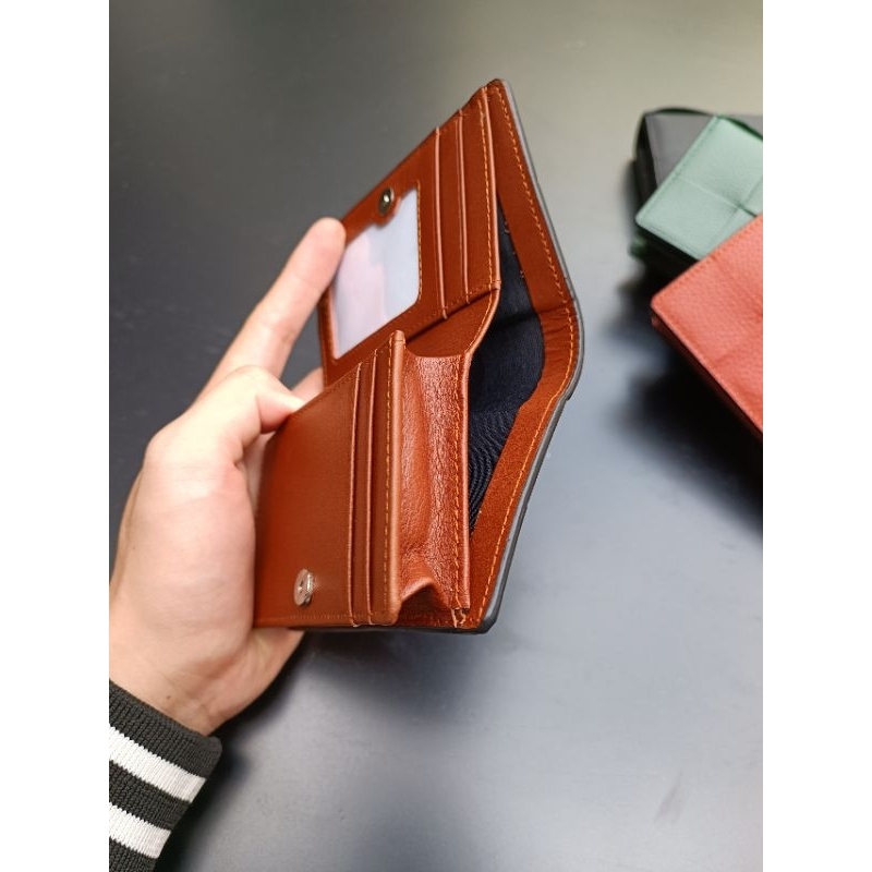 Ví hộp đan tay da thật - Chế tác độc quyền tại Hoahandmads