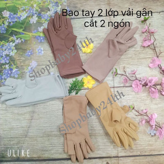 Bao tay vải cắt ngón Dày 2 lớp