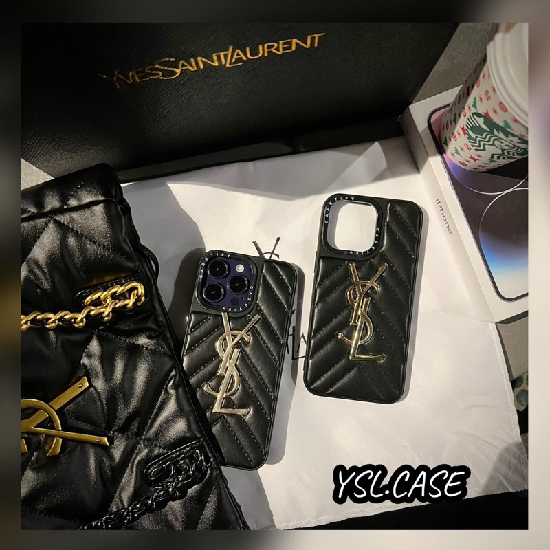 ỐP IPHONE DA THƯƠNG HIỆU Y.SL