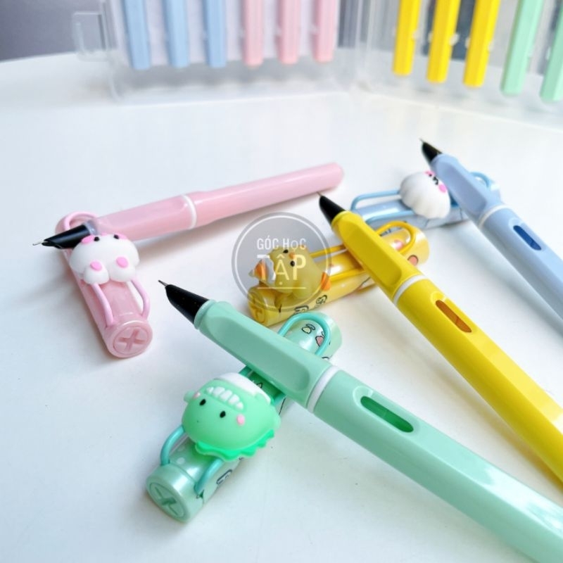 Bút Máy Tẩy Xóa Được Ngòi Kim Tinh êm trơn  tặng kèm ống mực.