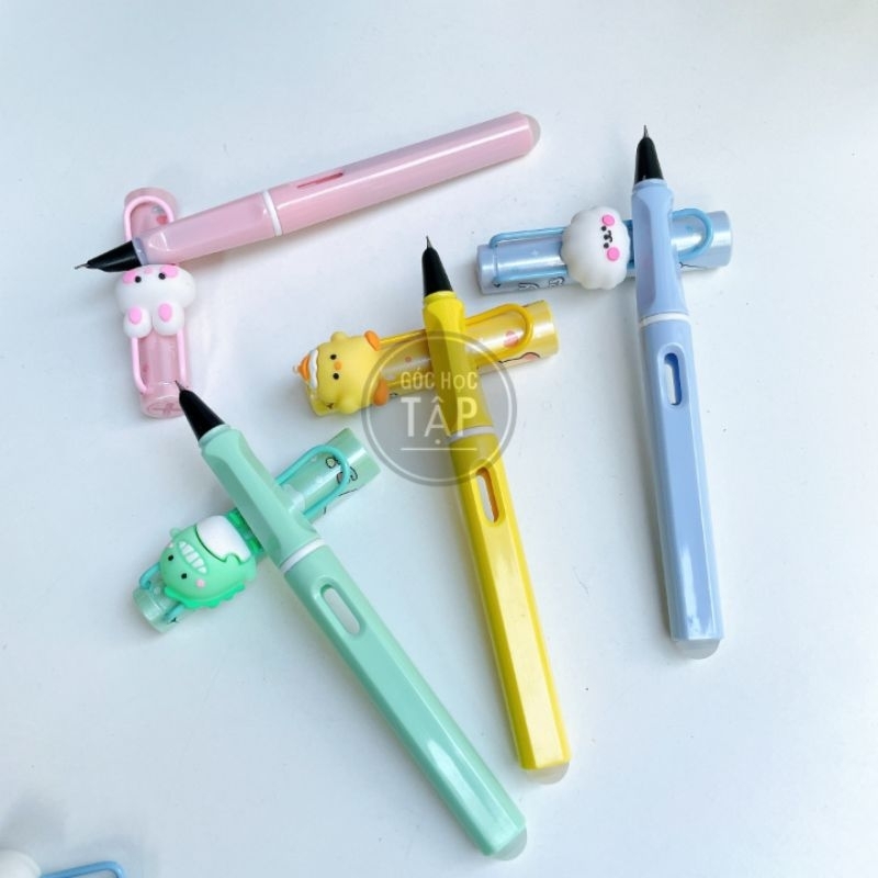 Bút Máy Tẩy Xóa Được Ngòi Kim Tinh êm trơn  tặng kèm ống mực.