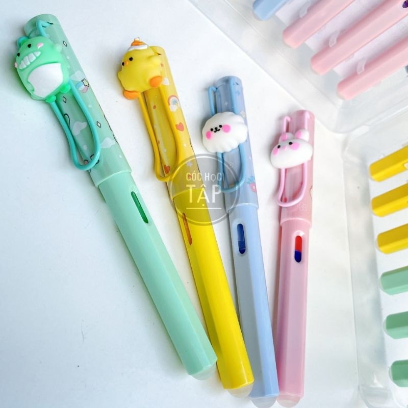 Bút Máy Tẩy Xóa Được Ngòi Kim Tinh êm trơn  tặng kèm ống mực.