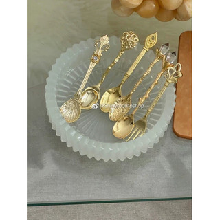 Set thìa dĩa set muỗng nĩa mạ hợp kim phong cách vintage siêu đẹp