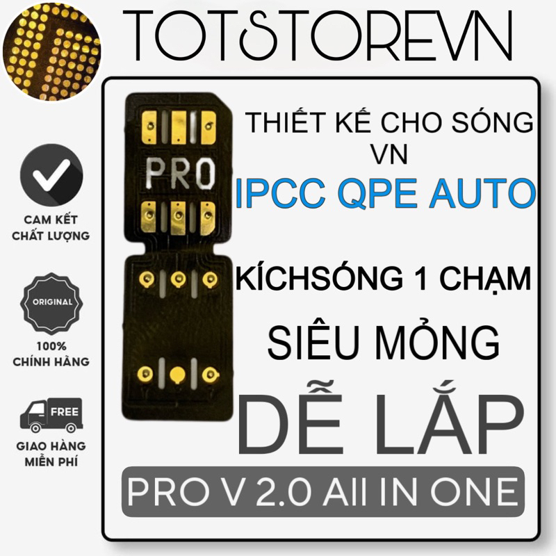 Sim ghép PRO V2.0 Unlock tự động hoàn toàn IPCC ICCID, Hoả tốc HCM 30P