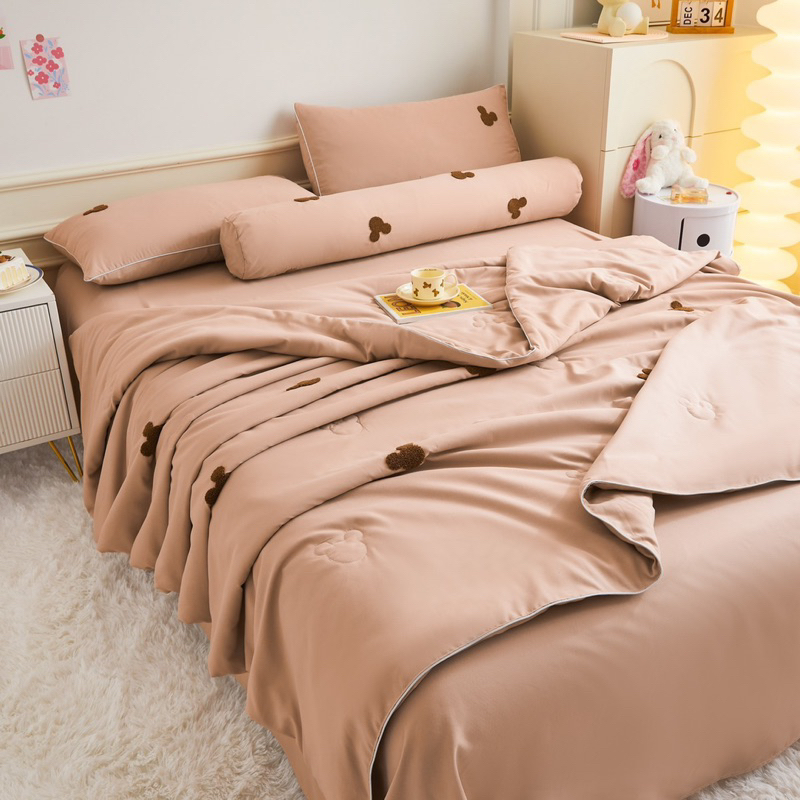 Bộ chăn ga gối gấu cute Chất liệu Cotton cao cấp 100% siêu mềm mại và bền Bỉ, thấm hút mồ hôi vượt trội shop mh2t