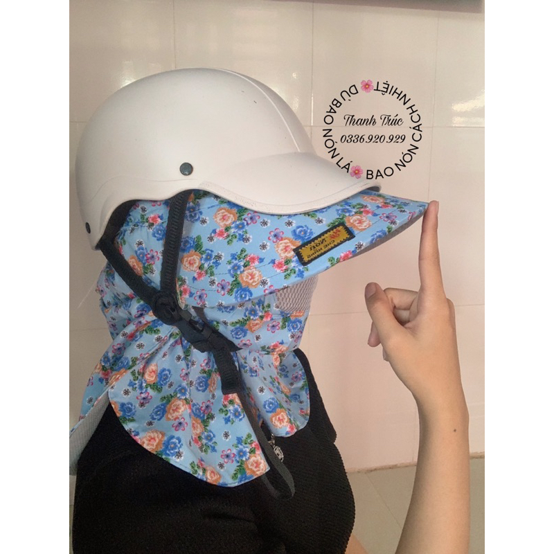 🔥NÓN CHỐNG NẮNG🌞Che mát Full Mặt/Cổ/Vai Có dây rút+ lưới thông hơi