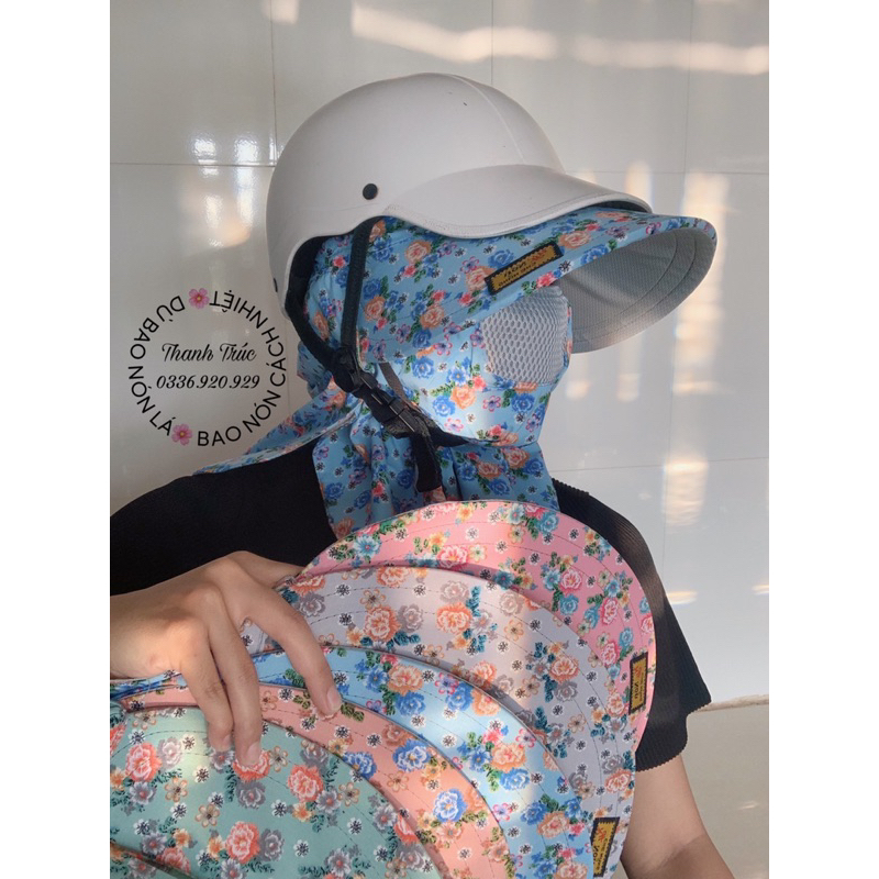 🔥NÓN CHỐNG NẮNG🌞Che mát Full Mặt/Cổ/Vai Có dây rút+ lưới thông hơi