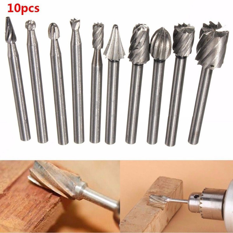 Mũi mài khắc gỗ 10 mũi làm lũa gỗ 3mm